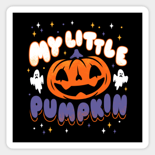 My Little Pumpkin - Creepy Cute Distressed Cartoon - Spooky Ghosts Magnet